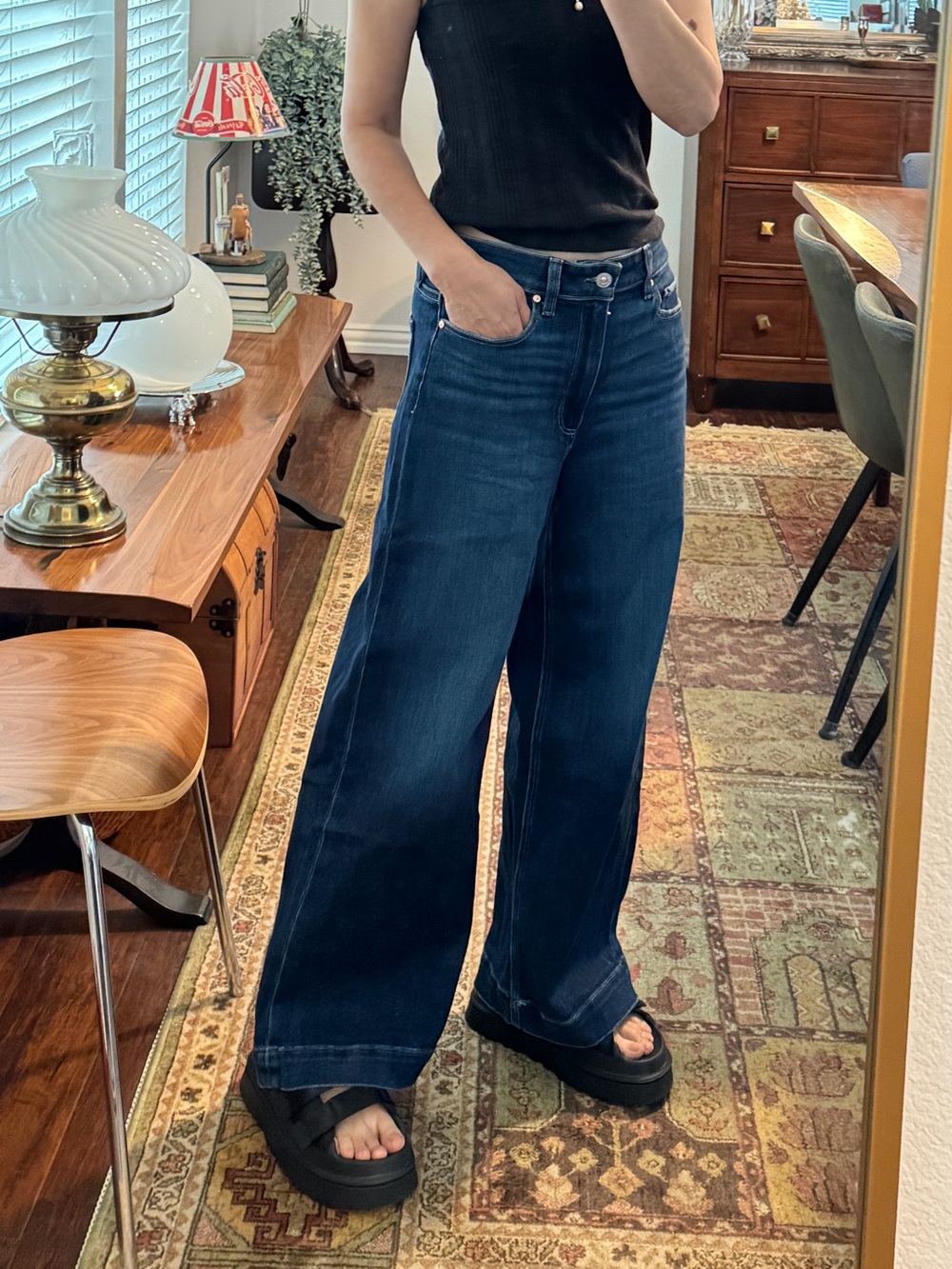 PAIGE Anessa High-Rise Wide-Leg Jeans Size 28 - Picture 4 of 16